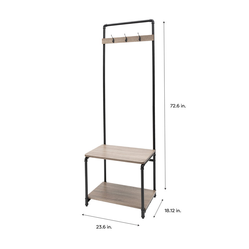 Wentzel Hall Tree 23.6'' Wide with Shoe Storage