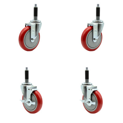 4-Piece Polyurethane Caster Set