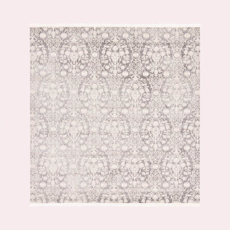 Teadora Floral Indoor Rug, Square 8'