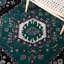 Tapis oriental vert / noir Djenabou-322895482