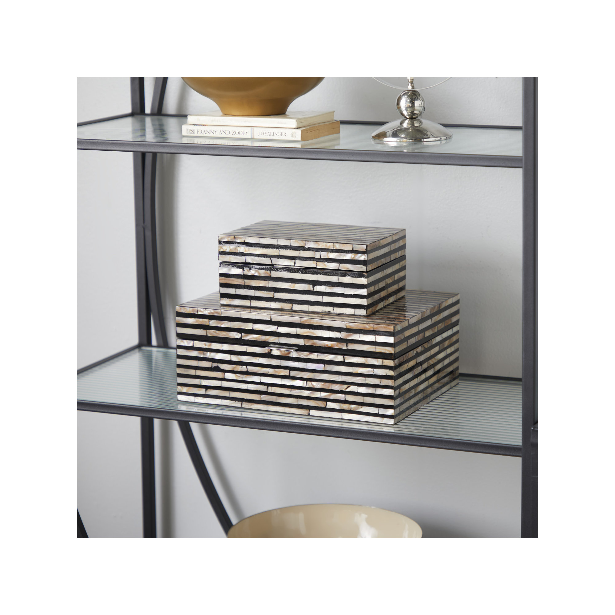 2 - Piece Handmade Decorative Box, Black