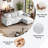 78'' Upholstered Sofa Couch With Ottoman-1010407974