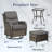 Koba 5-Piece Outdoor Conversation Set – Swivel Rocking Chairs with Ottomans & Side Table-51131193-51131190