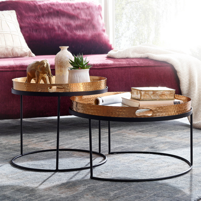 Gunalda Frame Coffee Table, Gold/Black