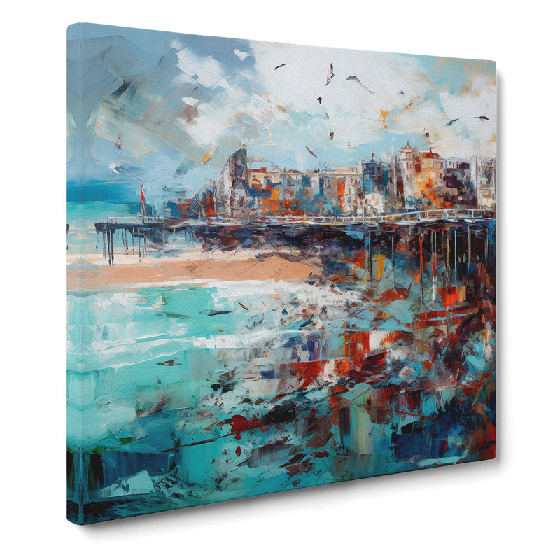 City Of Brighton Abstract Expressionism No.1 - Print, 35cm H x 35cm W x 3cm D