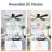 Abdullah 46" Modern Black Flush-Mount Ceiling Fan with Light & Remote/App Control for Bedroom & Living Room-980031878-980031879