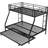 Twin Over Full Bunk Bed With Stable Steel Frame, Size Trundle And Two Ladders, Black Color Metal Mechanical Feature, Ladders-171571751-171571755