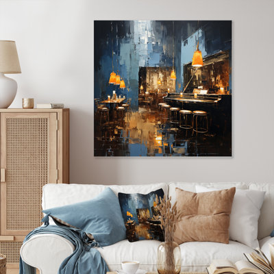 Night Jazz Serenade 1 - Jukeboxes Metal Wall Art