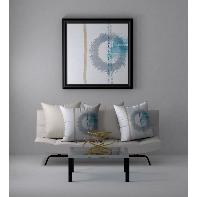Abstract Throw Pillow, 18" H x 18" W
