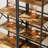 5 Tiers Industrial Bookshelf With Open Display Shelves With Metal Frame(set Of 2)