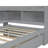 L-Shaped Bookcases Twin Bed In Grey With Power & , 2 Drawers - Space Bedroom Furniture Outlets, Drawers, Practical-347239795