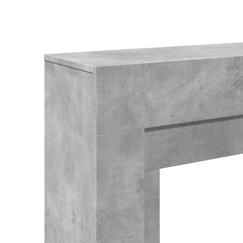 Fireplace Surround 30 Cm Engineered Wood, Concrete Grey, 87.5cm H x 100cm W x 30cm D
