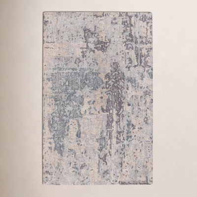 Endicott Gray Beige Hand-Tufted Abstract Rug