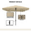 Latitude Run® 10' x 8' Patio Square Market Umbrella with Skirted Canopy With Base-572024102