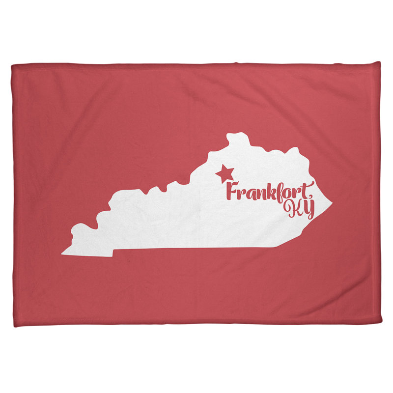 Jeté polaire frankfort kentucky, l 62,5 po x L 82,5 po, Rouge