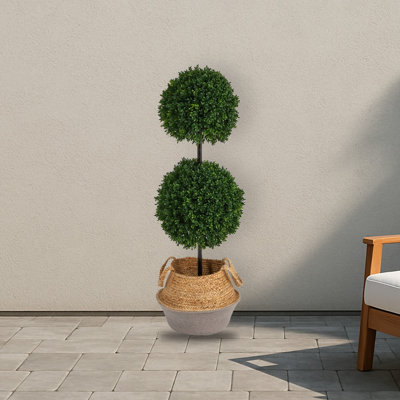 Boxwood Double Ball Topiary Artificial Tree