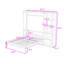 Lit escamotable en bois avec tablettes, conception pliable peu encombrante-1728178213-1728178212