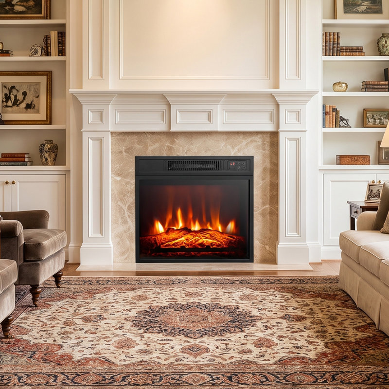 18'' W Electric Fireplace Insert