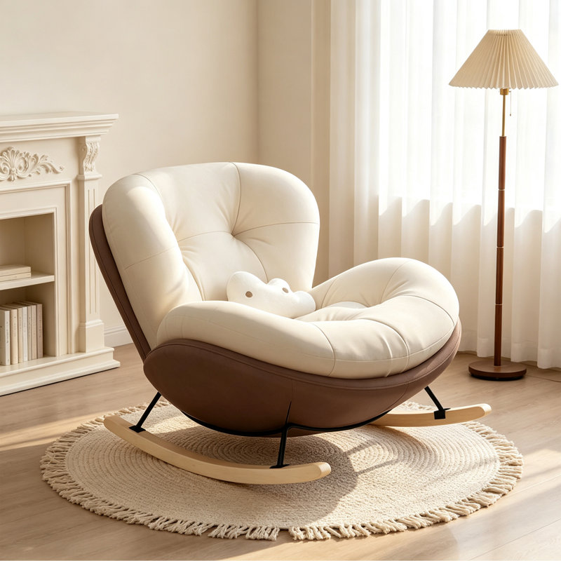 Chaise berçante Modern, Brun