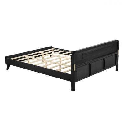 Structure de lit de style moderne, lit en bois, aucun sommier requis