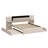 Upholstered Platform Bed With Reading Lights-1150374929