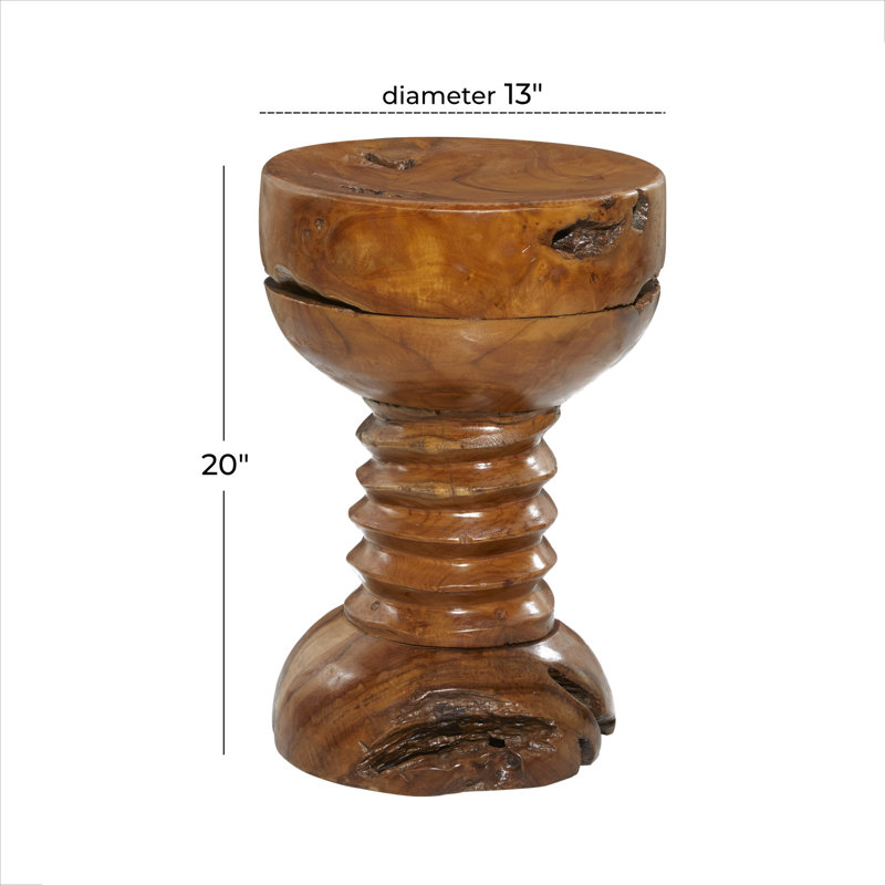 Table d'appoint en bois de teck Durso