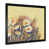 Impression noire sur toile encadrée