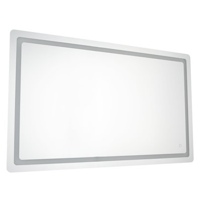 Seneca Rectangle Glass Lighted Framed Mirror