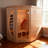 1-Person Far Infrared Indoor Sauna, Red Cedar Wood Sauna Room With Built-In Recliner