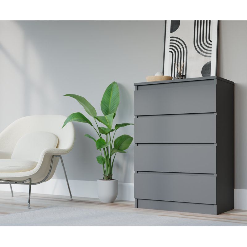 Demi 70cm W 4 - Drawer Chest of Drawers, Anthracite