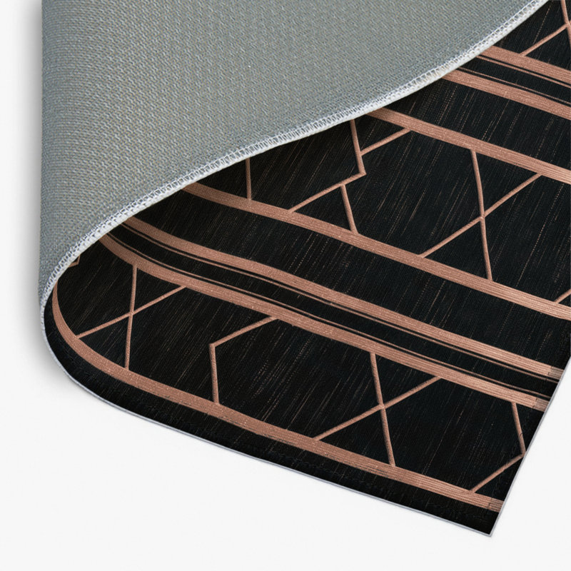 Tapis noir intérieur et extérieur Trellis, Rectangulaire 2 pi x 3 pi