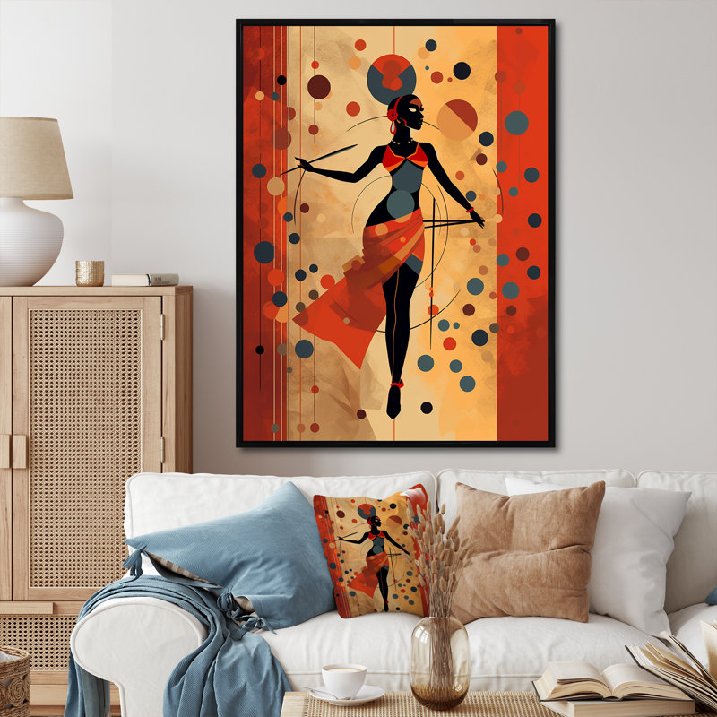 «Kali Tantric Hindu Goddess Retro Illustration I» sur, Cadre flottant noir, H 32 po x l 16 po x P 1 po