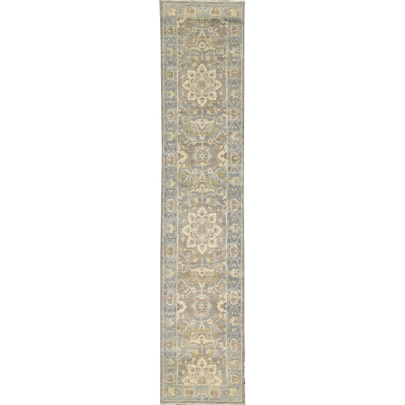 Ziegler Handwoven High-Quality Ivory/Light Blue Runner