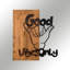 Accessoire mural décoratif en bois, finition noire et noyer, 19,7 po x 22,8 po | Cadre 100% métal (épaisseur: 0,05 pouce), envers 100% bois (épaisseur: 1,2 pouce) | Décoration intérieure élégante pour les espaces de vie modernes