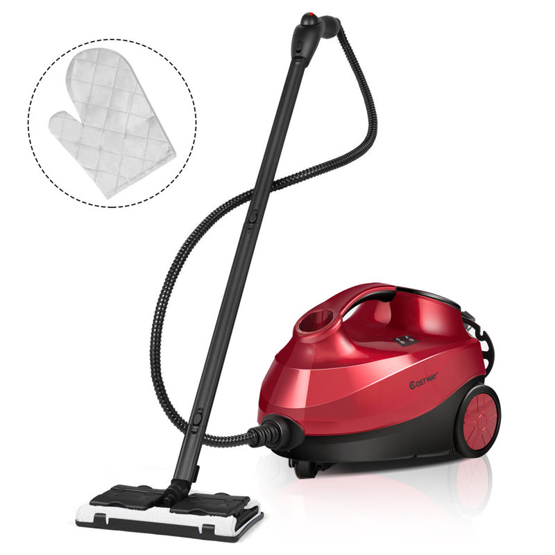 Costway Cordless Bagless Robotic Vacuum, Red