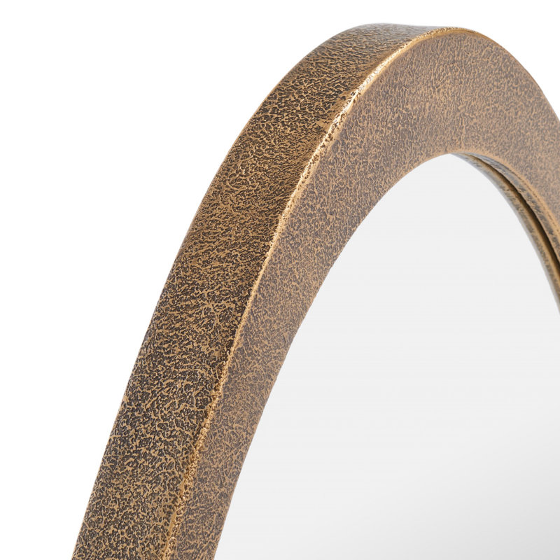 Bores Metal Flat Wall Mirror, Brass