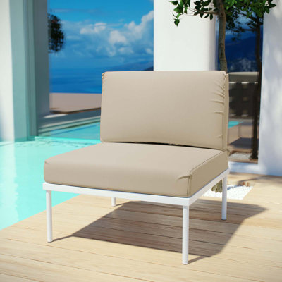 Chaise de terrasse en aluminium sans accoudoirs Harmony par Modway