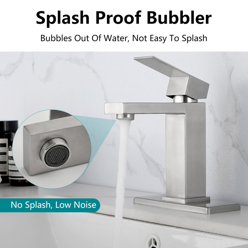 Single Hole Bathroom Faucet, Brushed Nickel