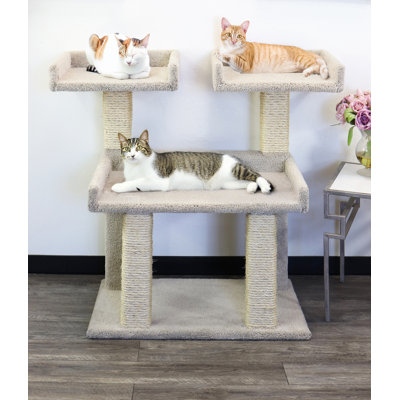 Prestige Cat Trees Solid Wood Cat Tree for Large & Multi-Cat Homes