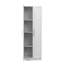 Armoire haute et armoire de cuisine avec 2 portes et 3 cloisons pour séparer 4 espaces de rangement, blanc