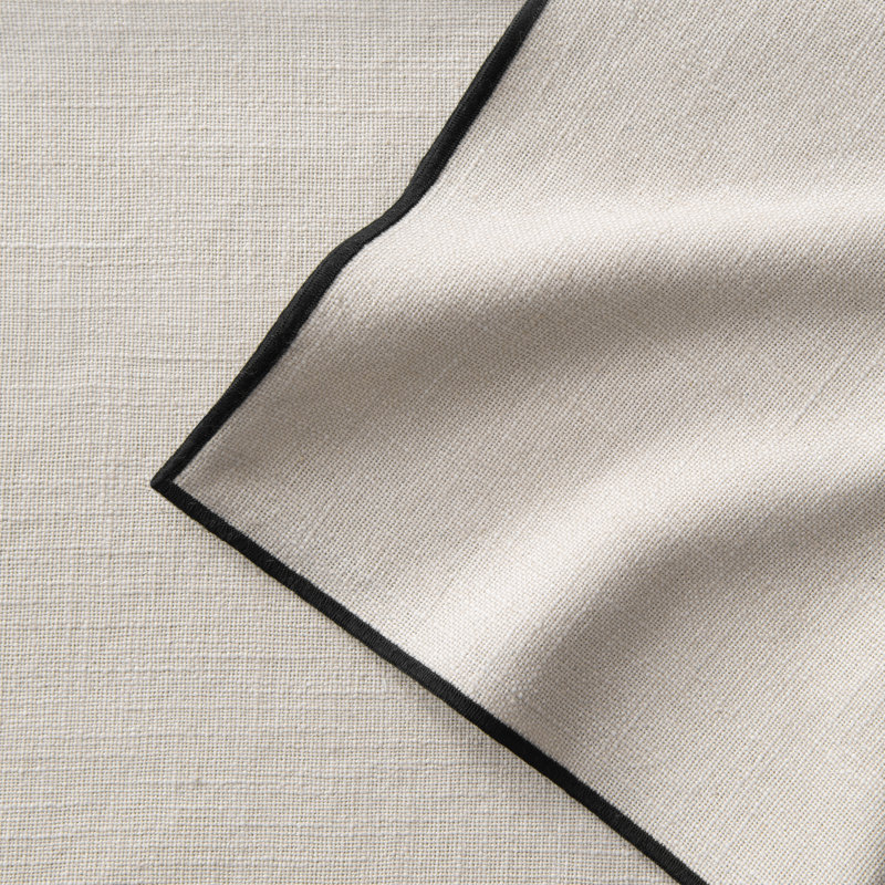 Serviette en coton manufacturé Rock Merrow Stitch, Taupe