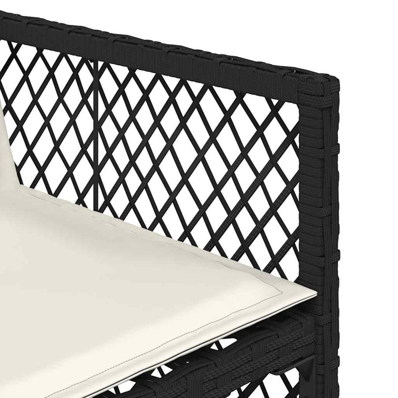 Patio Dining Set with, 15 Pieces: Table, 14 Chairs, Cream White, Black