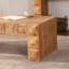 Table basse rectangulaire en bois massif et panneau de fibres à densité moyenne 47,24 po