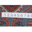 Tapis de couloir bleu en laine 3x8