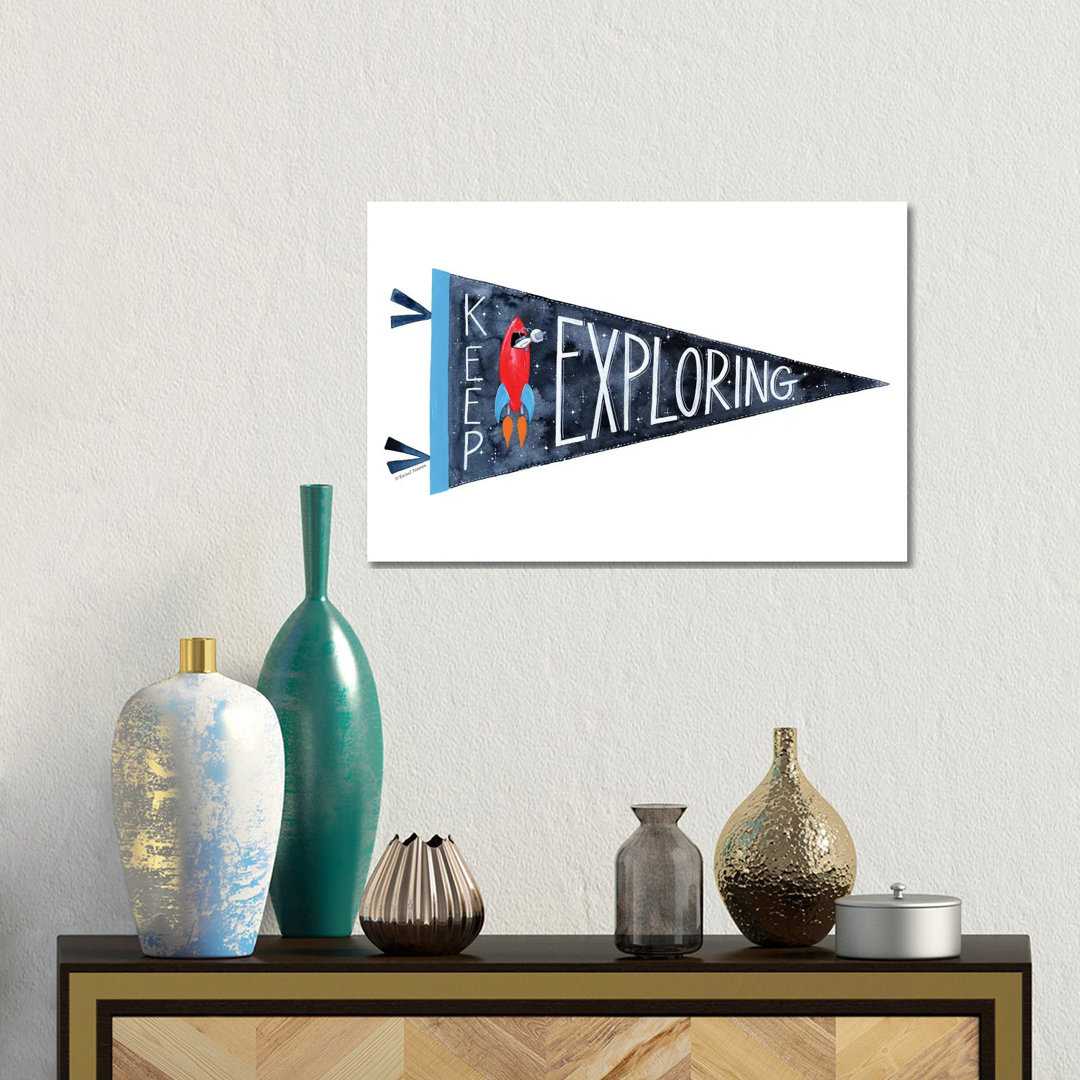 Keep Exploring Pennant von Rachel Nieman - Gallery-Wrapped Canvas Giclée on Canvas