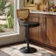 Tabouret de bar pivotant moderne avec siège rembourré et large assise de 17,7 po Kissena-131641162