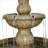 Fountains 47.2 Inch 2-Tier Freestanding Outdoor Fountain for Garden Patio Backyard | Concrete / Cement | Waterfall; Tiered; Fountain