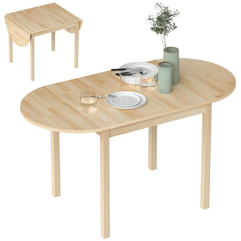 Extendable with Solid Wood Base Dining Table