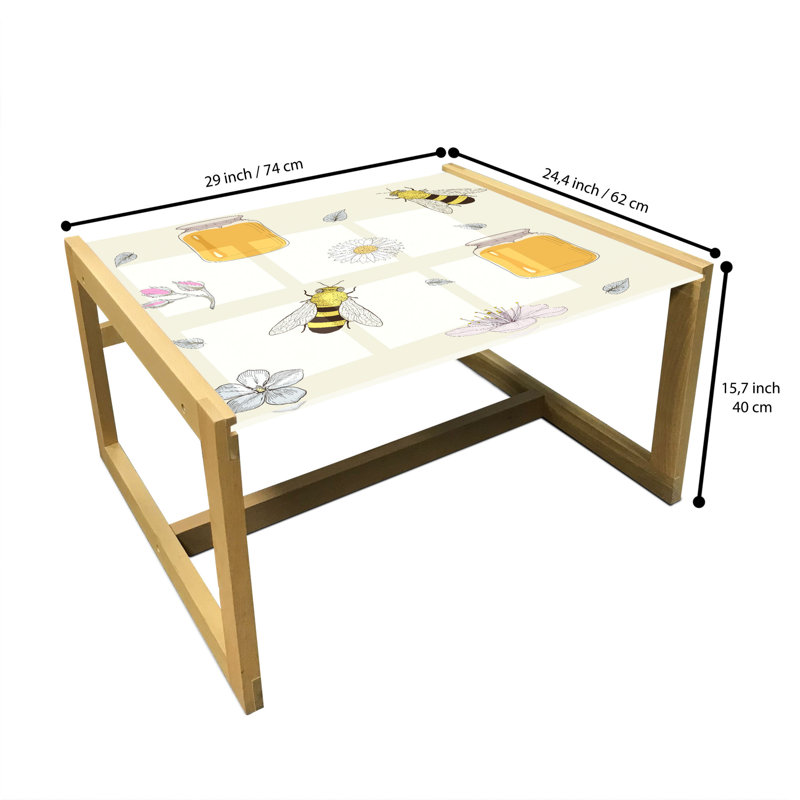 Indhira Sled Coffee Table, 40cm H x 74cm W x 62cm D