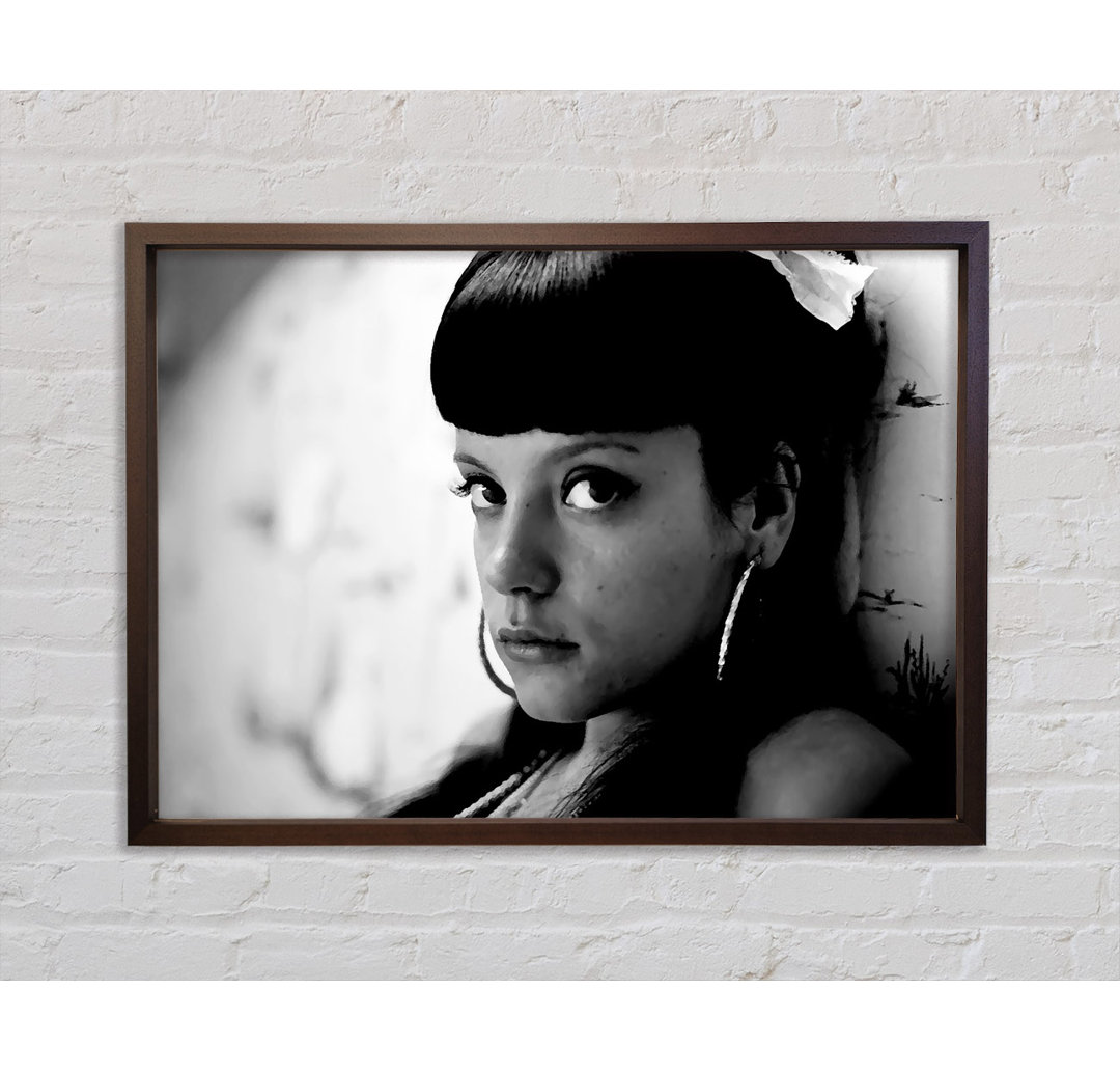 Lily Allen B N W - Einzelbildrahmen Kunstdrucke auf Leinwand